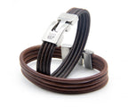 Pulsera Cuatro Cueros Ancha - PuntoAR - BR-015-MAR-XXS