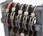 Pulsera Cuero y Soga Bicolor - PuntoAR - BR-115-NAT-XXS
