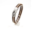 Pulsera Cuero y Soga Bicolor - PuntoAR - BR-115-MAR-XXS