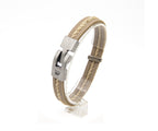 Pulsera Cuero y Soga Bicolor - PuntoAR - BR-115-NAT-XXS