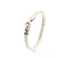 Pulsera Marinera T de soga de cáñamo con fornitura blanca y cierre en T – PuntoAR