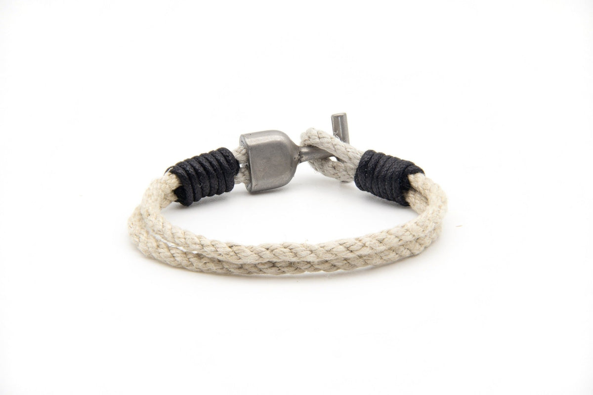 Pulsera Marinera T de cáñamo - PuntoAR - BR-005-NEG-XXS