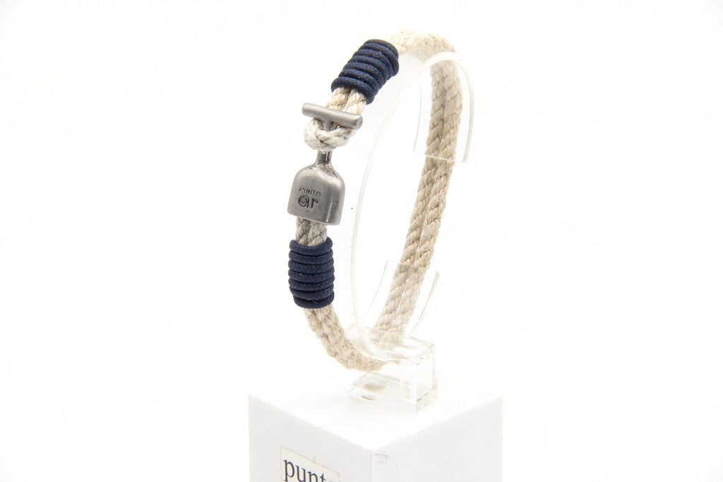 Pulsera Marinera T de cáñamo - PuntoAR - BR-005-MAR-XXS