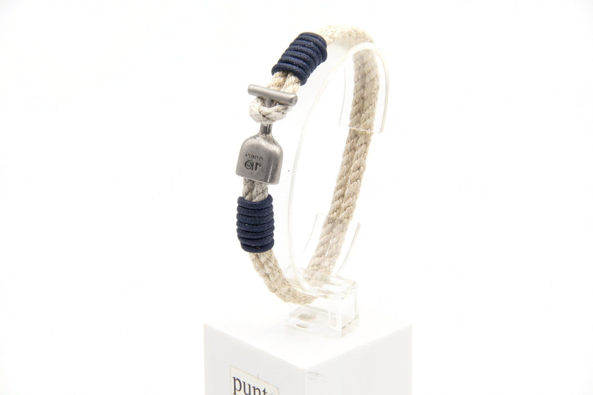 Pulsera Marinera T de cáñamo - PuntoAR - BR-005-MAR-XXS