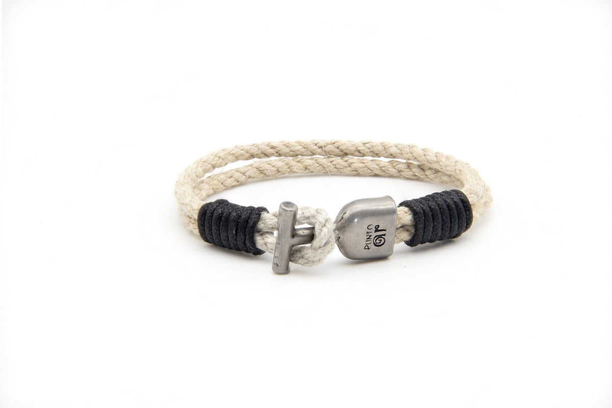Pulsera Marinera T de cáñamo - PuntoAR - BR-005-NEG-XXS