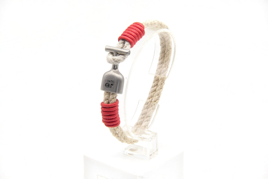 Pulsera Marinera T de cáñamo - PuntoAR - BR-005-ROJ-XXS