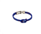 Pulsera Portbou de doble paracord azul con nudo marinero – PuntoAR
