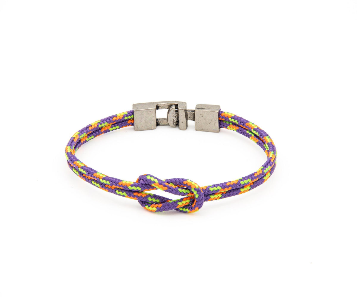 Pulsera Portbou de doble paracord multicolor con nudo marinero – PuntoAR