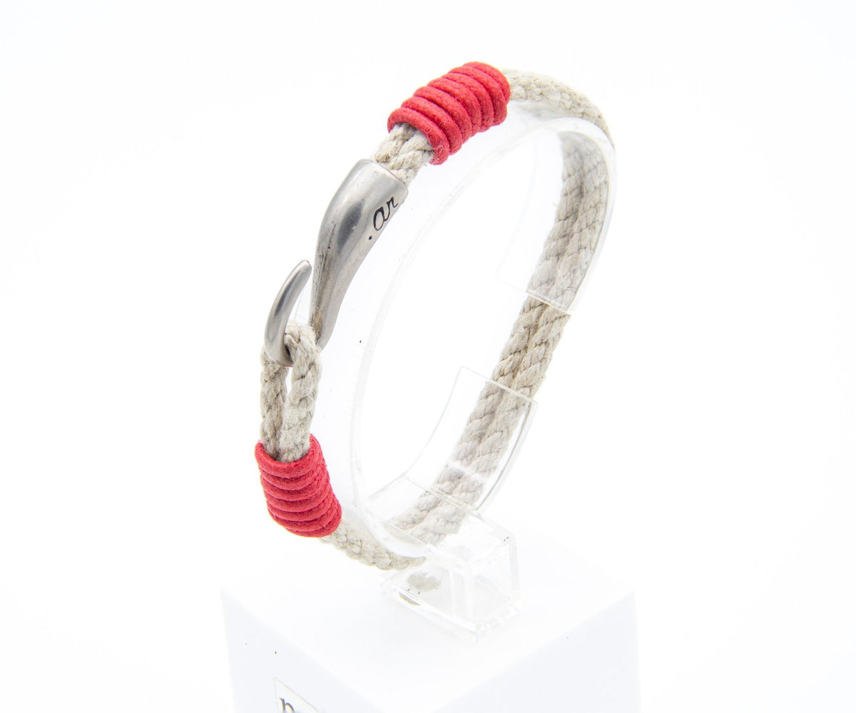 Pulsera Saint-Tropez de doble vuelta de soga náutica con ligaduras de hilo de color – PuntoAR