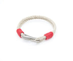 Pulsera Saint-Tropez de doble vuelta de soga náutica con ligaduras de hilo de color – PuntoAR