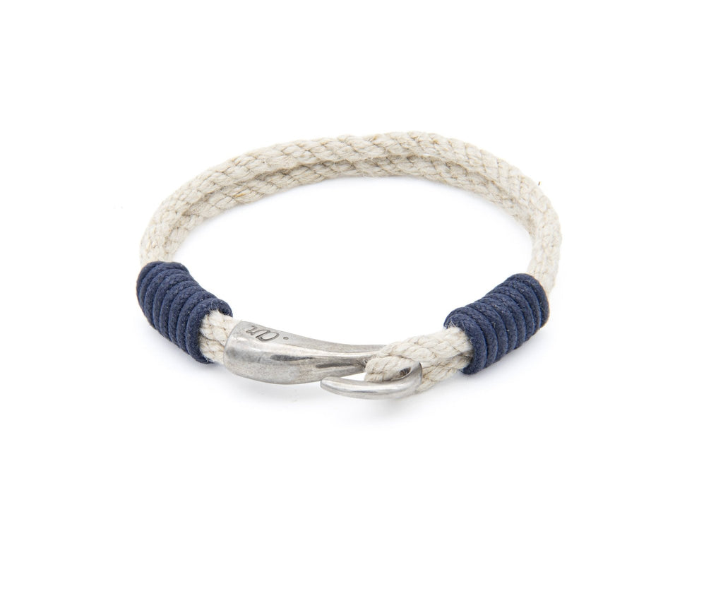 Pulsera Saint-Tropez de doble vuelta de soga náutica con ligaduras de hilo de color – PuntoAR