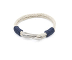 Pulsera Saint-Tropez de doble vuelta de soga náutica con ligaduras de hilo de color – PuntoAR