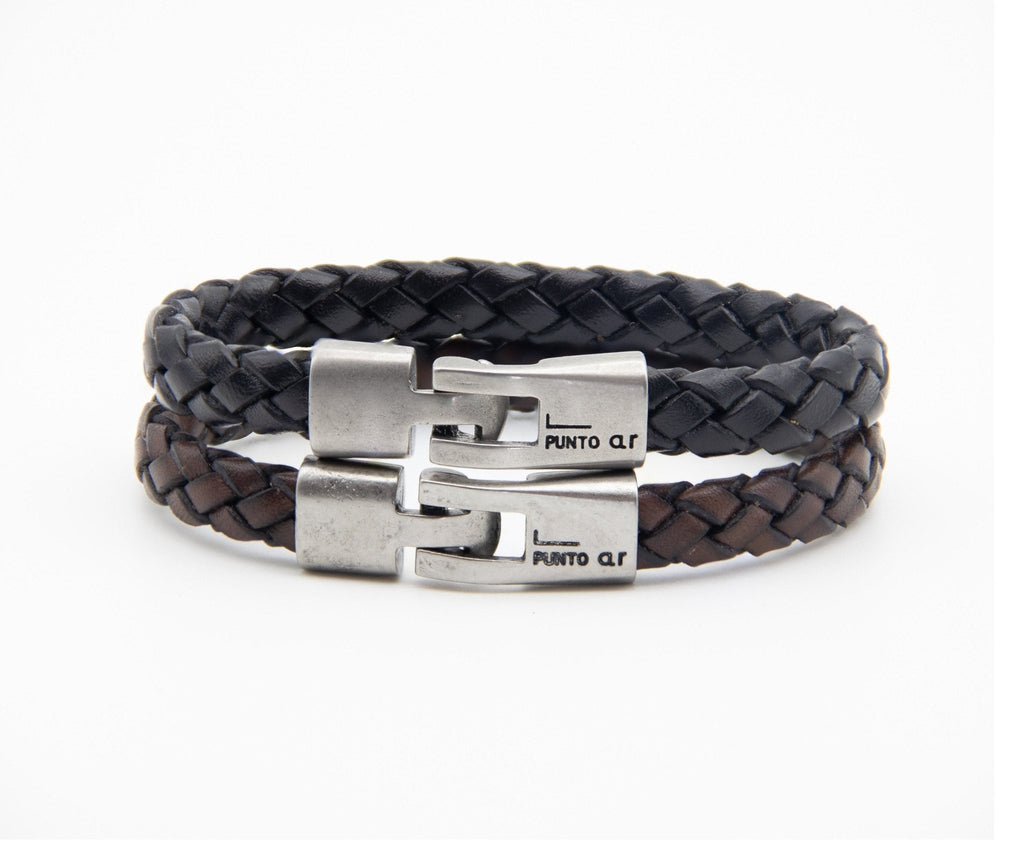 Pulsera Trenza Ancha - PuntoAR - BR-397-BUR-XXS