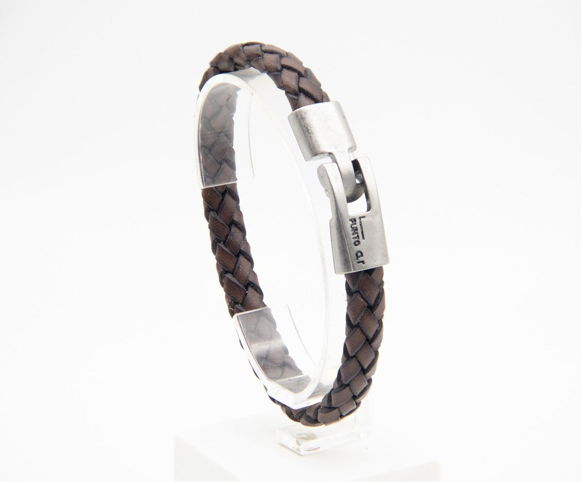 Pulsera Trenza Ancha - PuntoAR - BR-397-BUR-XXS