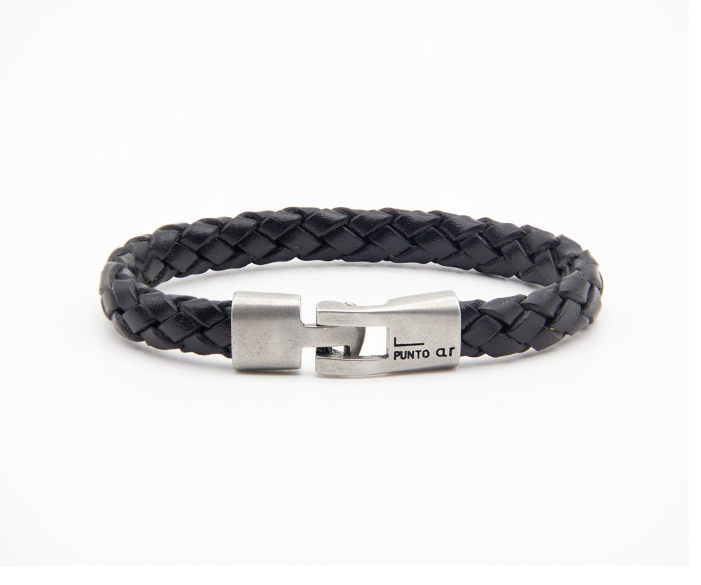 Pulsera Trenza Ancha - PuntoAR - BR-397-NEG-XXS