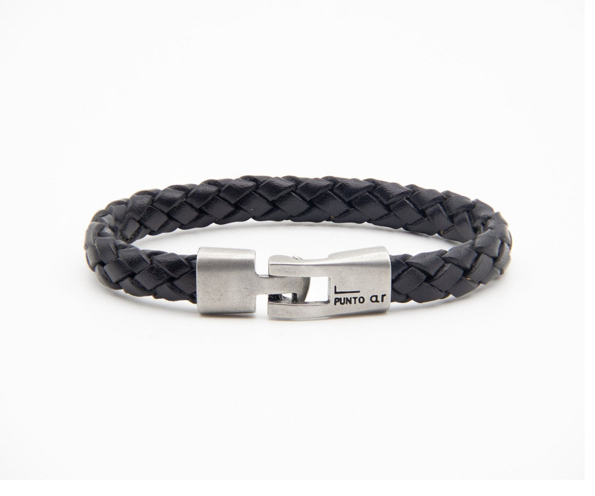 Pulsera Trenza Ancha - PuntoAR - BR-397-NEG-XXS