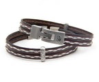 Pulsera Tres Tiras con Pespunte - PuntoAR - BR-409-XXS